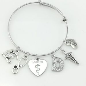 Adjustable charm bracelet for a doctor